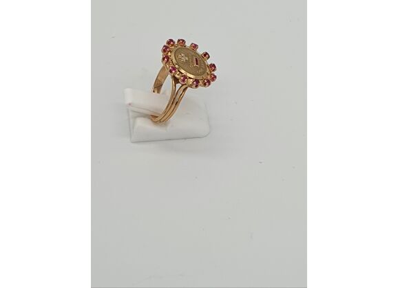 Image Boucles d'oreilles Or jaune Rubis Diamant