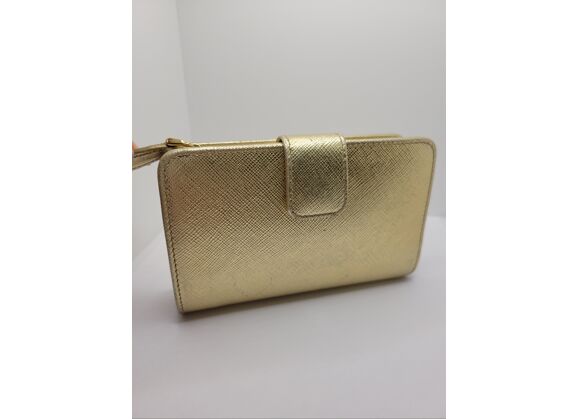 Image Portefeuille PRADA Cuir Couleur or