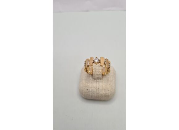 Image Bague Plaqué or Oxyde de zirconium