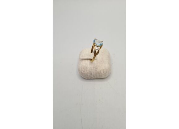 Image Bague Or jaune Pierre bleue