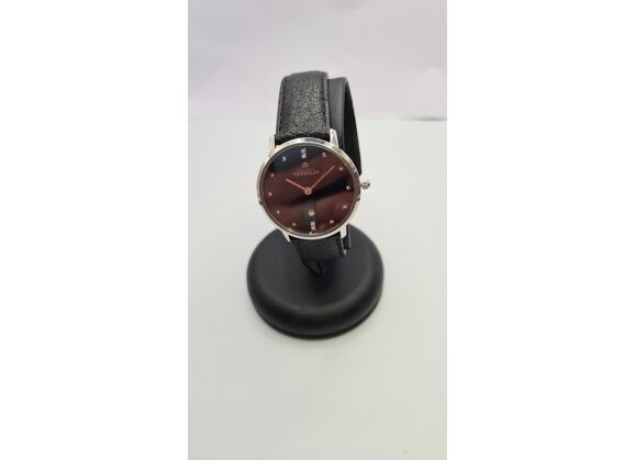 Image Montre Femme City Cuir Noir 30 mm