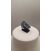 Image Bague Argent Pierre bleue Pierre noire