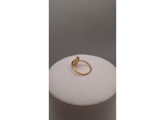 Image Bague Plaqué or Pierre verte
