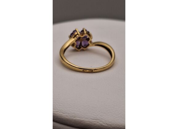 Image Bague Or jaune Améthyste