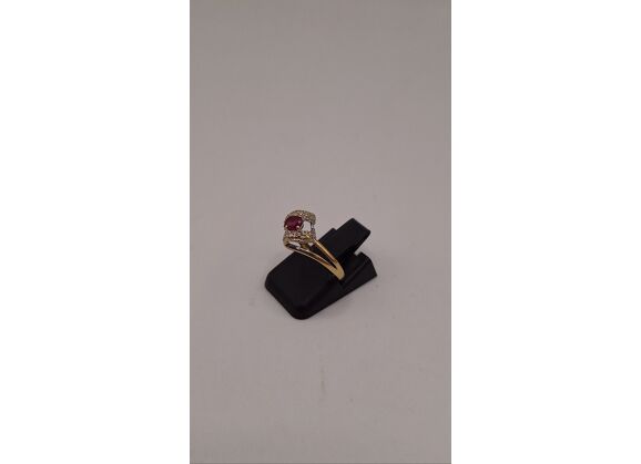 Image Bague Or jaune Or blanc Rubis