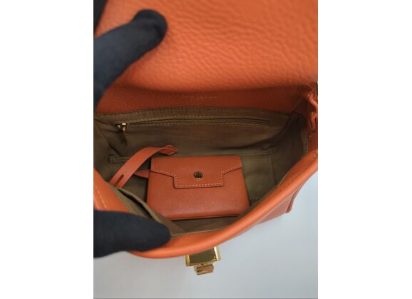 Image Sac à main LANCASTER Mademoiselle Grace Porté main Cuir de vachette Orange