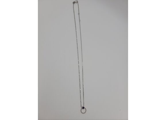 Image Collier Argent Améthyste