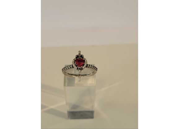Image Bague Argent Pierre rose
