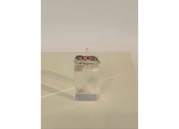Image Bague Argent Pierre rose