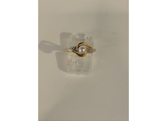 Image Bague Or jaune Perle