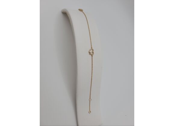 Image Bracelet Cœur Plaqué Or Oxyde de zirconium