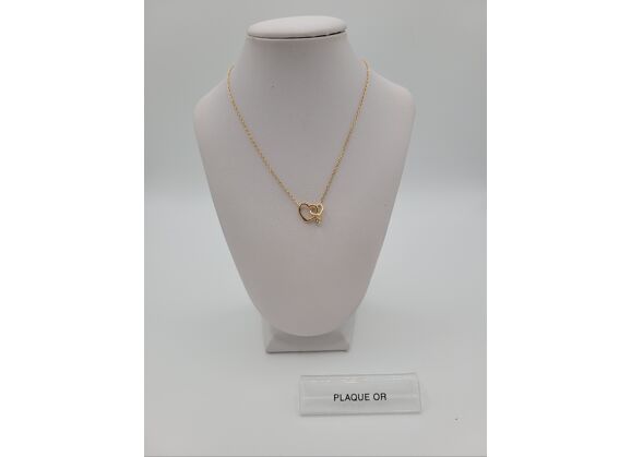 Image Collier Cœur Plaqué or Oxyde de zirconium