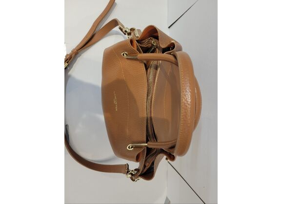 Image Sac à main Porté croisé Cuir de vachette Camel