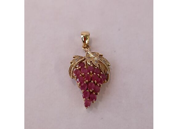 Image Pendentif Or jaune Oxyde de zirconium