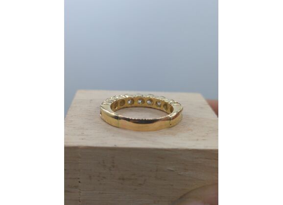 Image Bague Demi-alliance Or jaune Diamants