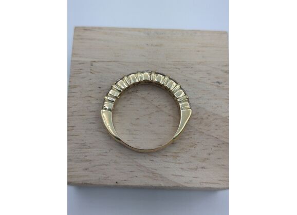 Image Bague Demi-alliance Or jaune Diamants