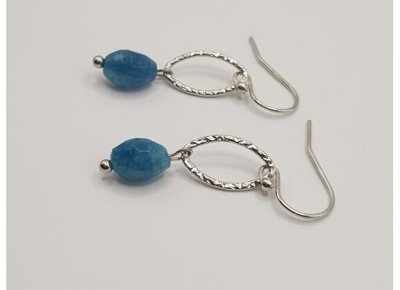 Image Boucles d'oreilles Argent Cyanite