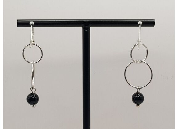 Image Boucles d'oreilles Argent Agate
