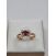 Image Bague Or jaune Rubis Pierre blanche