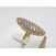 Image Bague Or jaune Pierre blanche
