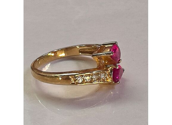 Image Bague Plaqué or Oxyde de zirconium