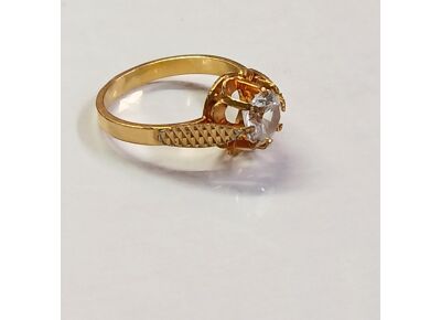 Image Bague Plaqué or Oxyde de zirconium