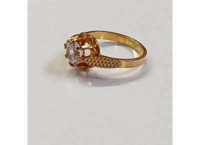 Image Bague Plaqué or Oxyde de zirconium