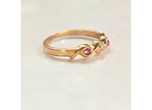 Image Bague Plaqué Or Oxydes de zirconium
