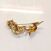 Image Broche Plaqué Or NON SIGNE Plaqué or Pierre bleue