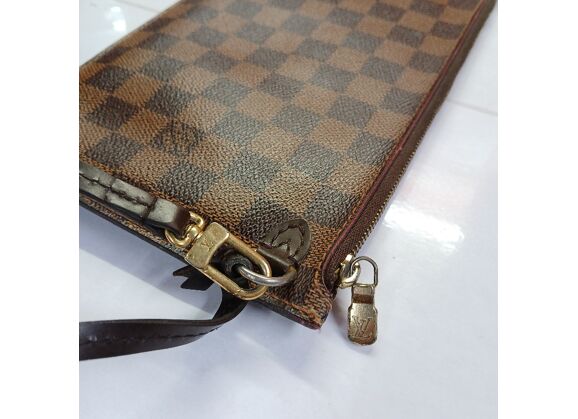 Image Portefeuille LOUIS VUITTON Neverfull Toile enduite Damier marron