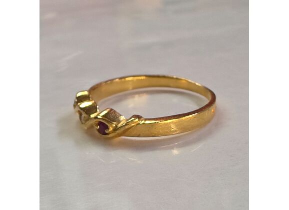 Image Bague Plaqué or Oxyde de zirconium