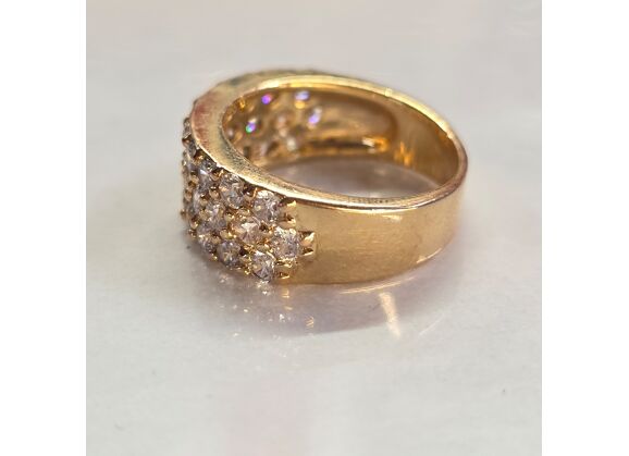 Image Bague Bague Plaqué Or Oxyde de zirconium