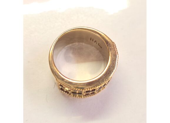 Image Bague Plaqué Or Oxydes de zirconium