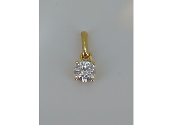 Image Pendentif Solitaire Or jaune Diamant