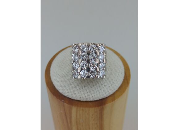 Image Bague Argent Verre
