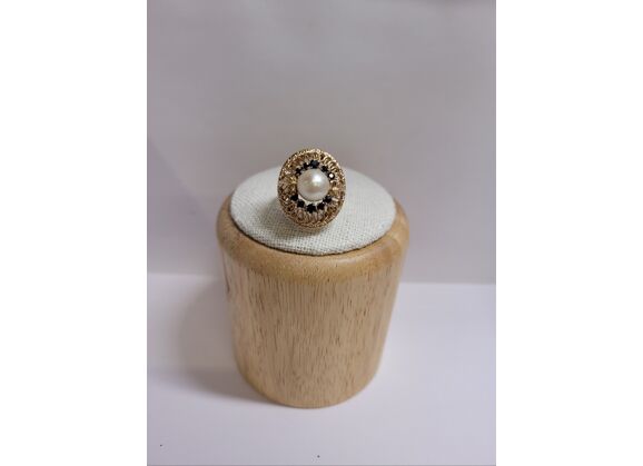 Image Bague Or jaune Perle Saphir