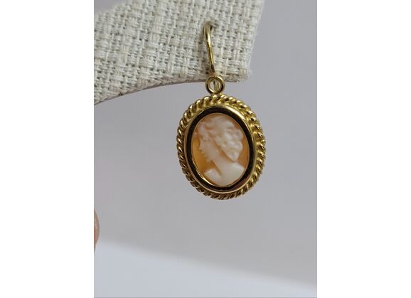 Image Boucles d'oreilles Or jaune Camée Camée