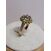 Image Bague Or jaune Pierre blanche Pierre blanche