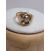 Image Bague Or rose Pierre blanche Sans