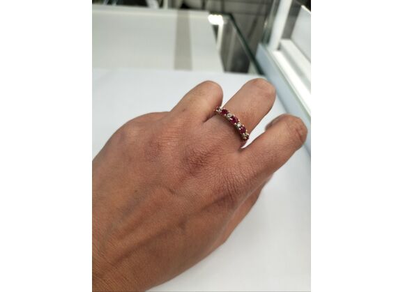 Image Bague Or jaune Rubis Diamant