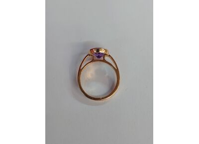 Image Bague Or rose Améthyste Diamant