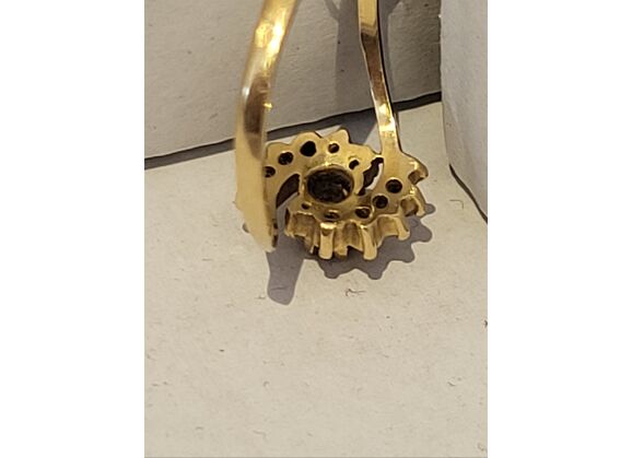 Image Bague Or jaune Rubis Diamant