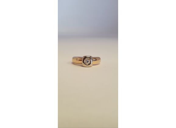 Image Bague Or jaune Or blanc Diamant Sans