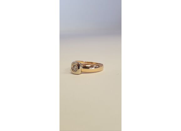 Image Bague Or jaune Or blanc Diamant Sans