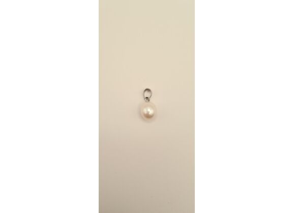Image Pendentif Or blanc Perle d'eau douce Sans