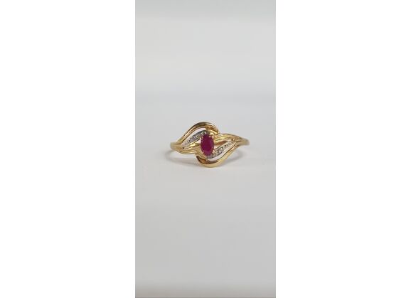 Image Bague Or jaune Rubis