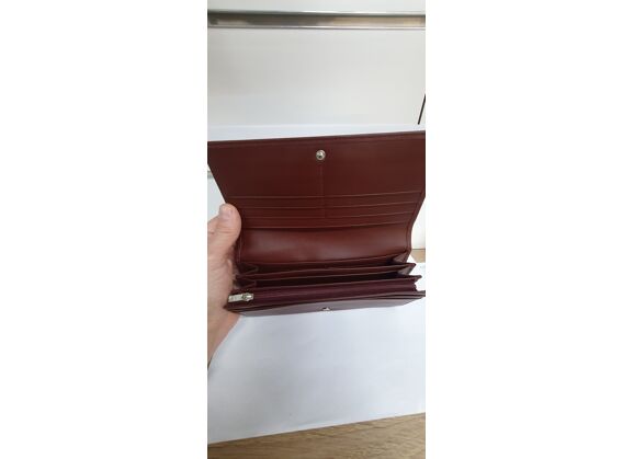Image Portefeuille LONGCHAMP Roseau Cuir Chocolat