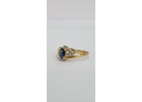 Image Bague Or jaune Saphir Sans