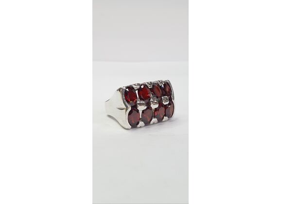 Image Bague Argent Grenat