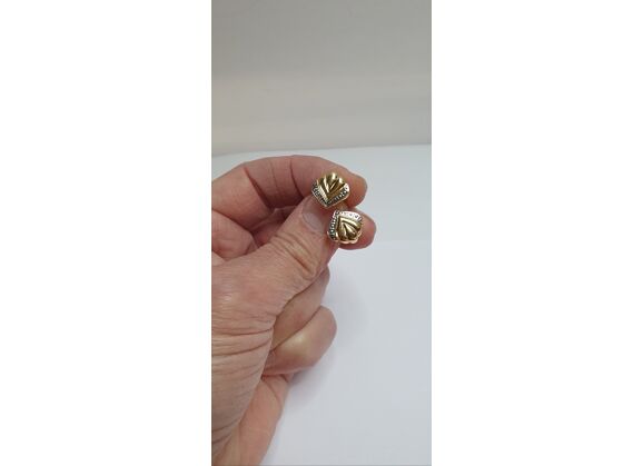 Image Boucles d'oreilles Or jaune Or blanc